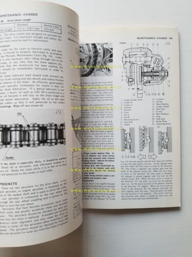 Kawasaki KZ 200 1977-82 manuale officina INGLESE originale workshop manual