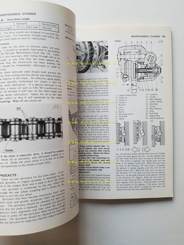 Kawasaki KZ 200 1977-82 manuale officina INGLESE originale workshop manual