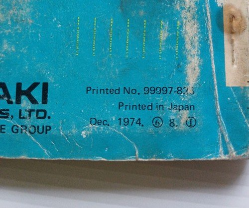 KAWASAKI KZ 400 1974-75 manuale uso manutenzione libretto INGLESE originale