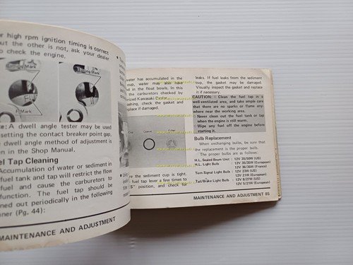 KAWASAKI KZ 400 1974-75 manuale uso manutenzione libretto INGLESE originale
