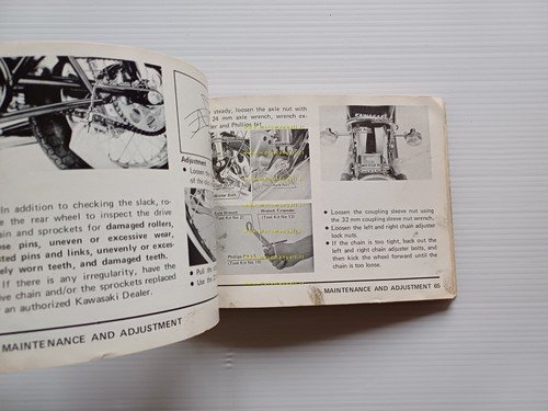 KAWASAKI KZ 400 1974-75 manuale uso manutenzione libretto INGLESE originale