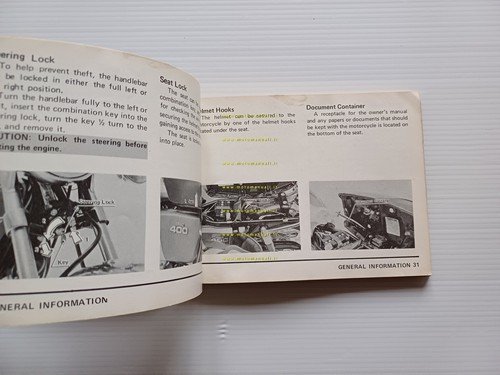 KAWASAKI KZ 400 1974-75 manuale uso manutenzione libretto INGLESE originale
