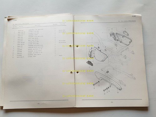 Kawasaki KZ 400 1974 catalogo ricambi originale moto Spare Parts …