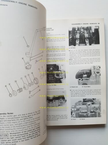 Kawasaki KZ 400 1978-79 manuale officina INGLESE originale shop manual