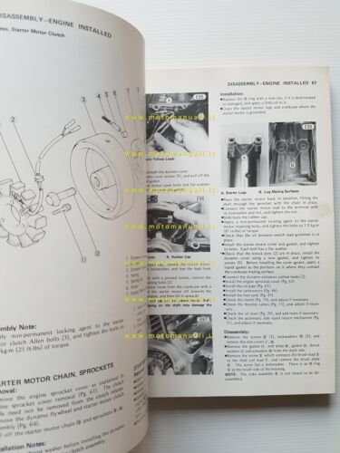 Kawasaki KZ 400 1978-79 manuale officina INGLESE originale shop manual