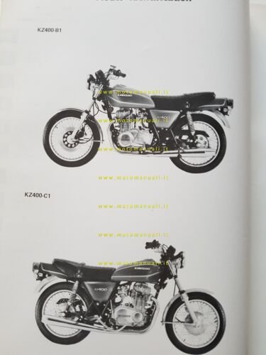 Kawasaki KZ 400 1978-79 manuale officina INGLESE originale shop manual