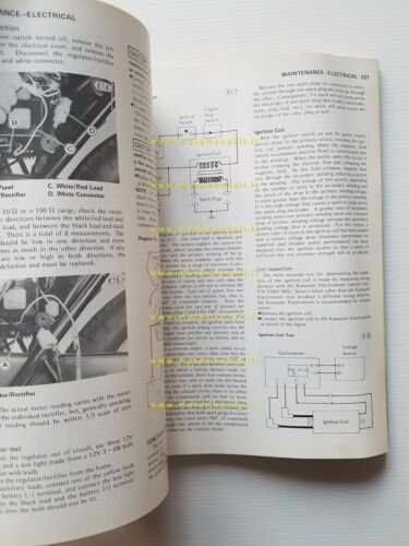 Kawasaki KZ 400 500 550 1979-81 manuale officina INGLESE originale …