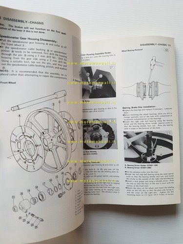 Kawasaki KZ 400 500 550 1979-81 manuale officina INGLESE originale …
