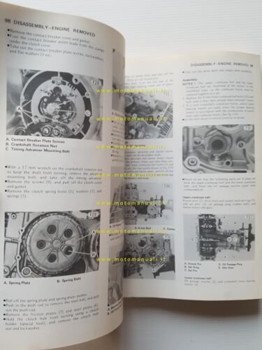 Kawasaki KZ 400 500 550 1979-81 manuale officina INGLESE originale …