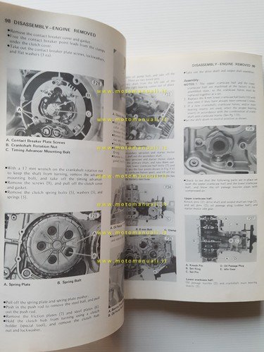 Kawasaki KZ 400 500 550 1979-81 manuale officina INGLESE originale …