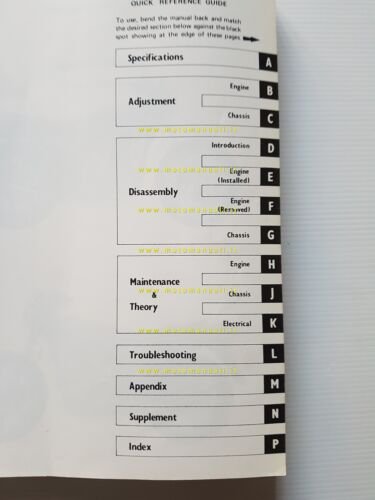 Kawasaki KZ 400 500 550 1979-81 manuale officina INGLESE originale …