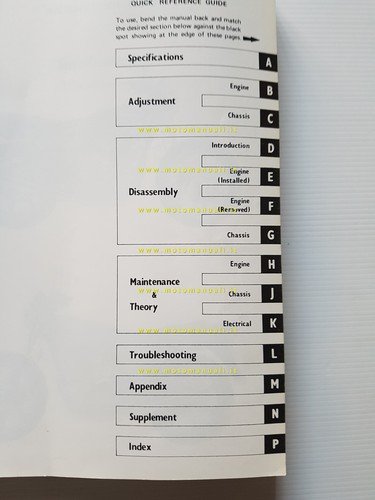 Kawasaki KZ 400 500 550 1979-81 manuale officina INGLESE originale …