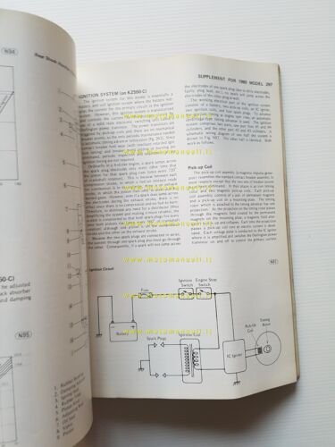 Kawasaki KZ 400 500 550 1979-81 manuale officina INGLESE originale …