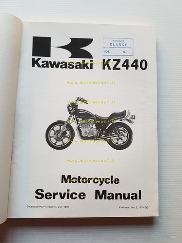 Kawasaki KZ 440 1979-80 manuale officina riparazione originale inglese