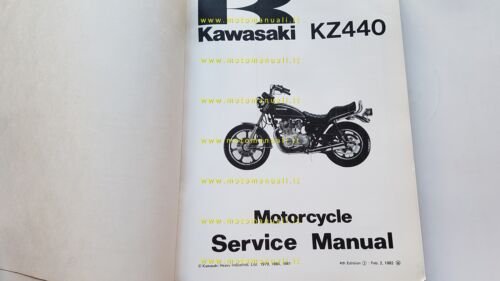Kawasaki KZ 440 1980-82 manuale officina INGLESE originale