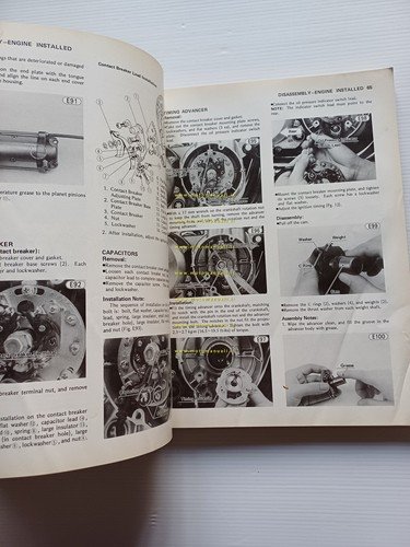 Kawasaki KZ 650 1976 manuale officina INGLESE originale workshop manual