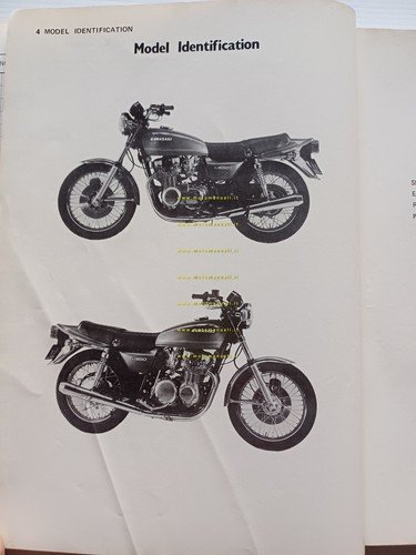 Kawasaki KZ 650 1976 manuale officina INGLESE originale workshop manual