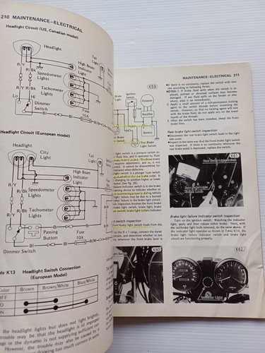 Kawasaki KZ 650 1976 manuale officina INGLESE originale workshop manual
