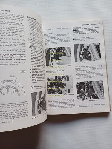 Kawasaki KZ 750 E1- H1 1980 manuale officina originale inglese …
