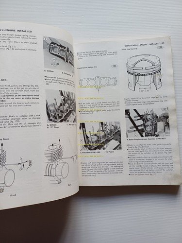 Kawasaki KZ 750 E1- H1 1980 manuale officina originale inglese …