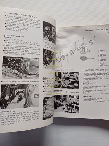 Kawasaki KZ 750 Twin 1979-82 manuale officina INGLESE originale shop …