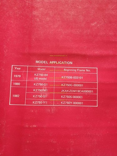 Kawasaki KZ 750 Twin 1979-82 manuale officina INGLESE originale shop …