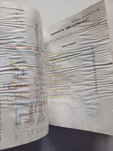 Kawasaki KZ 750 Twin 1979-82 manuale officina INGLESE originale shop …