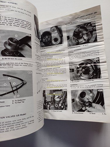 Kawasaki KZ 750 Twin 1979-82 manuale officina INGLESE originale shop …