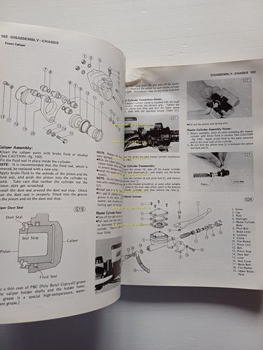 Kawasaki KZ 750 Twin 1979-82 manuale officina INGLESE originale shop …