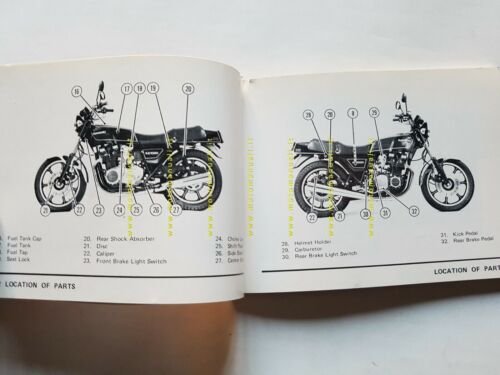 Kawasaki KZ (Z) 1000 A4 1979 manuale uso INGLESE originale …