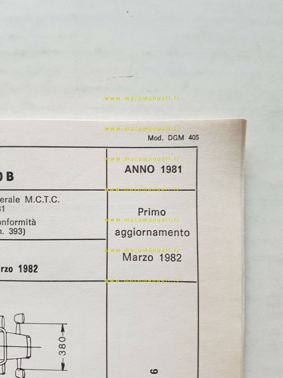 Kawasaki KZT 10B 1100 agg. 1982 scheda omologazione DGM originale …