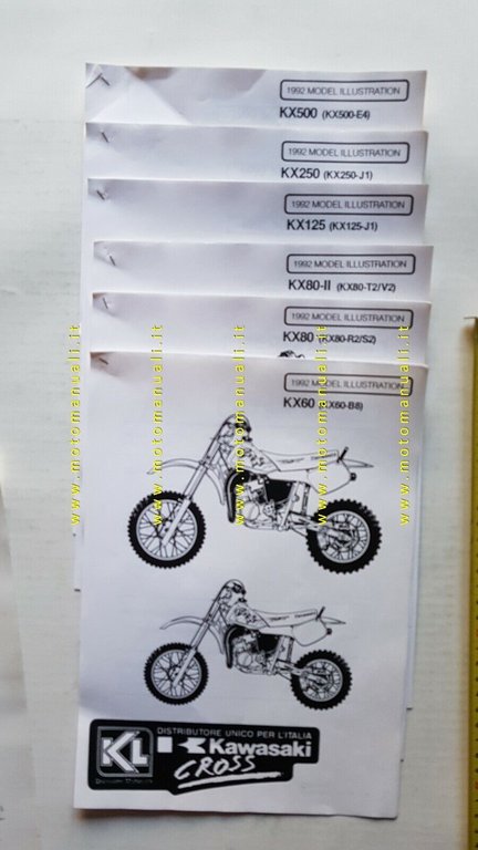 Kawasaki modelli Cross 1992 cartella stampa originale ITALIANO press kit