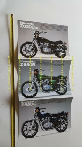 Kawasaki modelli Z 650 1980 depliant originale FRANCESE moto brochure