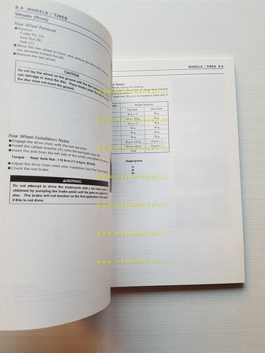 Kawasaki Ninja 500 - GPZ 500 S 1993 manuale officina …