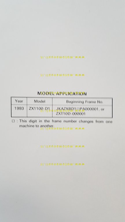 Kawasaki Ninja ZX-11 - ZZ-R 1100 1993 manuale officina INGLESE …