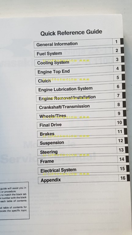 Kawasaki Ninja ZX-11 - ZZ-R 1100 1993 manuale officina INGLESE …