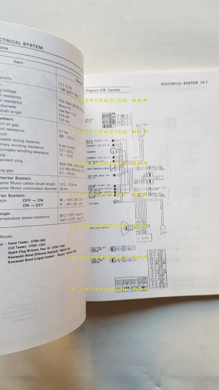 Kawasaki Ninja ZX-11 - ZZ-R 1100 1993 manuale officina INGLESE …