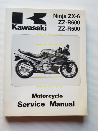 Kawasaki Ninja ZX-6 - ZZ-R 500-600 1990-93 manuale officina originale …
