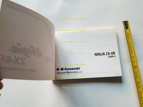 Kawasaki Ninja ZX-6 R 1999 manuale uso manutenzione italiano originale