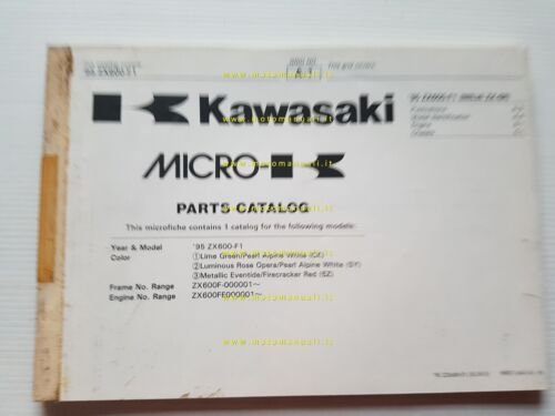Kawasaki Ninja ZX-6R 1995 catalogo ricambi copia da microfiche originale