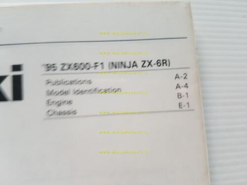 Kawasaki Ninja ZX-6R 1995 catalogo ricambi copia da microfiche originale