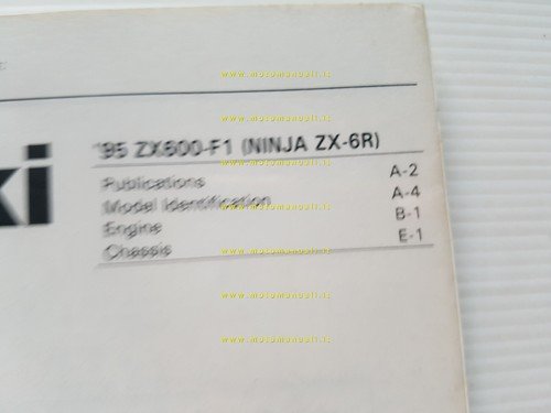 Kawasaki Ninja ZX-6R 1995 catalogo ricambi copia da microfiche originale