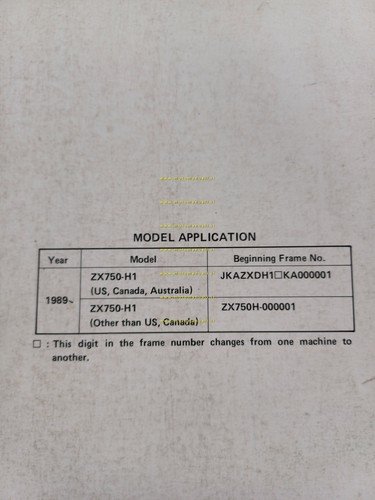 Kawasaki Ninja ZX-7 R - ZXR 750 R 1989 manuale …