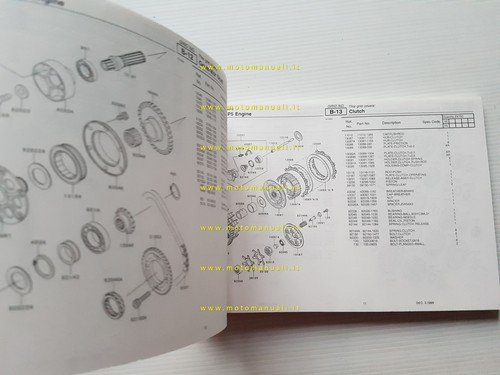 Kawasaki Ninja ZX-7R 2000 catalogo ricambi copia da microfiche originale
