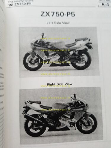 Kawasaki Ninja ZX-7R 2000 catalogo ricambi copia da microfiche originale
