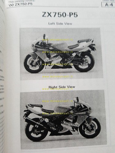 Kawasaki Ninja ZX-7R 2000 catalogo ricambi copia da microfiche originale