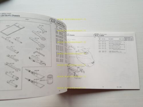 Kawasaki Ninja ZX-7R 2000 catalogo ricambi copia da microfiche originale