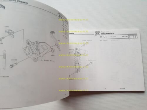 Kawasaki Ninja ZX-7R 2000 catalogo ricambi copia da microfiche originale