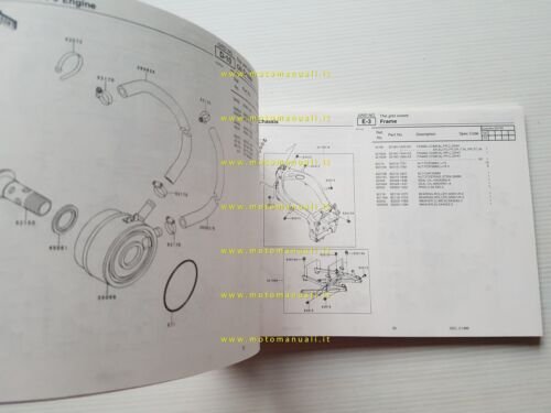 Kawasaki Ninja ZX-7R 2000 catalogo ricambi copia da microfiche originale