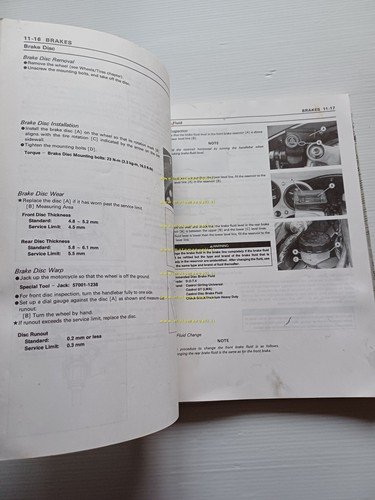 Kawasaki Ninja ZX-9R 1994 manuale officina INGLESE originale workshop manual